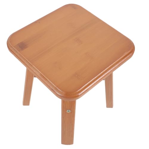 PartyKindom Massiver Holzhocker Leichter Tragbarer Sitzhocker für Innen und Außen Stabiler Sicherer Kleiner Fußhocker zum Sitzen und Schuhe Wechseln Geeignet für Wohnzimmer Schlafzimmer von PartyKindom