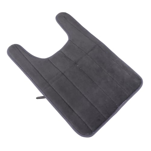 PartyKindom Memory Schaum U Förmige Badematte rutschfest Toilettenvorleger Badezimmerteppich Dunkelgrau Weicher Waschbarer Wc Bodenteppich mit Sicherem Rutsch Design von PartyKindom