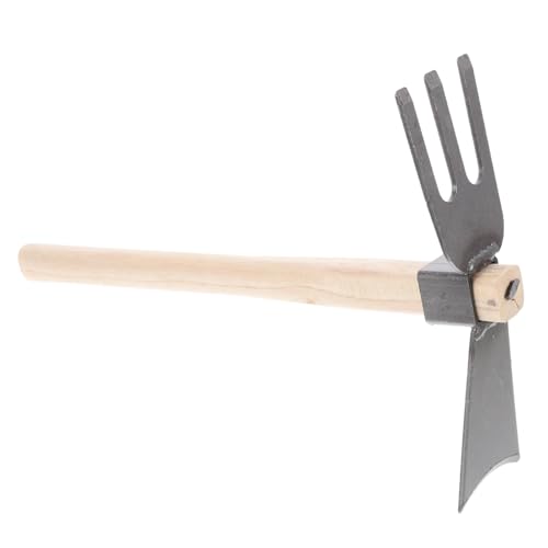 PartyKindom Metall Gartenhacke mit Zwei Köpfen Handliches Robustes Jäte Rechenwerkzeug mit Holzgriff Leichtes Vielseitiges Gartenwerkzeug für Unkrautentfernung und Bodenbearbeitung im Garten PartyKindom Metall Gartenhacke mit Zwei Köpfen Handliches Robustes Jäte Rechenwerkzeug mit Holzgriff Leichtes Vielseitiges Gartenwerkzeug für Unkrautentfernung und Bodenbearbeitung im Garten von PartyKindom