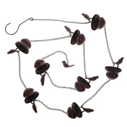 PartyKindom Metall Regenkette Kupfer Dachrinnenkette Garten Dekorative Entwässerungskette mit Glockenform für Haus und Terrasse Langlebig und Wetterfest PartyKindom Metall Regenkette Kupfer Dachrinnenkette Garten Dekorative Entwässerungskette mit Glockenform für Haus und Terrasse Langlebig und Wetterfest von PartyKindom