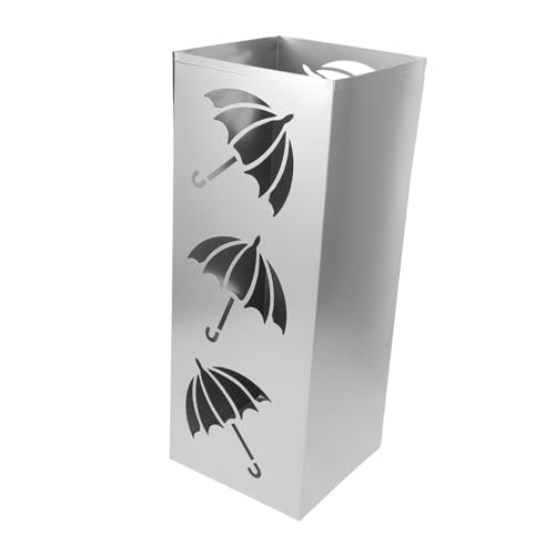 PartyKindom Metall Regenschirmständer Eimer mit Lochmuster Stabiler und Langlebiger Schirmhalter für Eingangsbereich Vielseitig für Gerade und Faltbare Regenschirme Modernes Design zur von PartyKindom