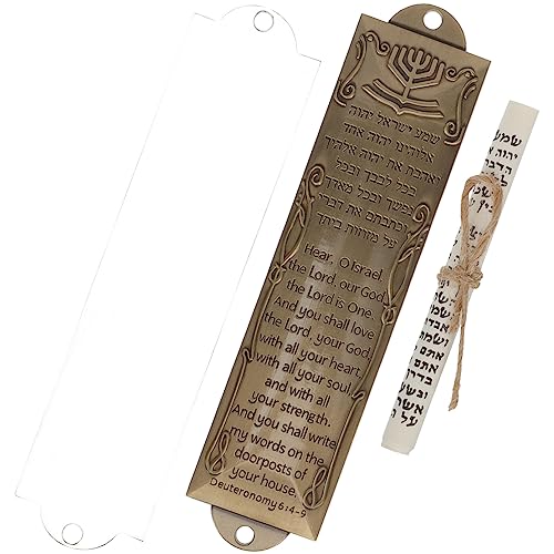 PartyKindom Mezuzah Mit Schriftrolle, Segne Dieses Messing-Mezuzah Religiöse Wohndekoration Für Die Türwand Jerusalem Israel Judaica-Tür von PartyKindom