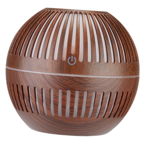 PartyKindom Mini Aromatherapie Aroma Diffuser Holzoptik Desktop Dekoration Hollowed Design Ätherische Öle Diffusor für Zuhause Büro Entspannende Luftbefeuchtung und Duftverbreitung von PartyKindom