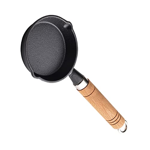 PartyKindom Mini Gusseisen Bratpfanne Antihaftbeschichtet Hitzebeständig Sicherer Griff zum Eierbraten Steak Frühstück Geeignet für Gasherd und Induktionsherd Vielseitiges Kochutensil von PartyKindom