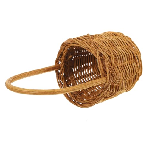 PartyKindom Mini Rattan Korb Rund mit Tragegriff Natürlicher Geflochtener Aufbewahrungskorb für Blumen Dekoration Hochzeit Wohnzimmer und Garten Handgefertigt Robust und Vielseitig Einsetzbar PartyKindom Mini Rattan Korb Rund mit Tragegriff Natürlicher Geflochtener Aufbewahrungskorb für Blumen Dekoration Hochzeit Wohnzimmer und Garten Handgefertigt Robust und Vielseitig Einsetzbar von PartyKindom