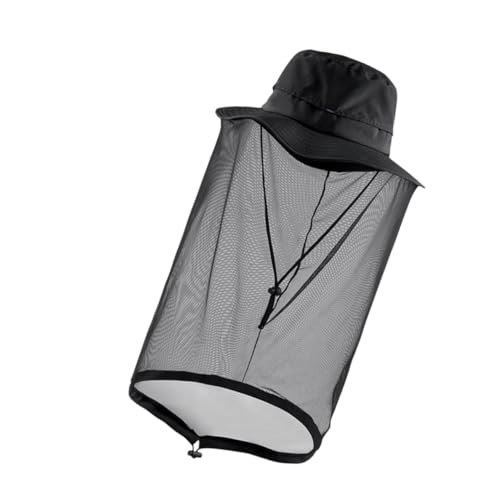 PartyKindom Moskitonetz Hut mit Gesichtsschutz Leichter Schnell Trocknender Insektenschutz für Outdoor Camping Angeln und Bienenhaltung Wasser Schmutzabweisend Atmungsaktiv Schwarz von PartyKindom