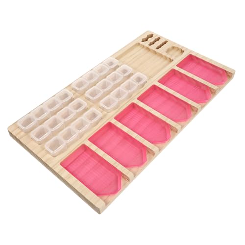 PartyKindom Multifunktionales Diamond Picture Organizer Tablett aus Hochwertigem Holz Praktische Aufbewahrung für DIY Diamond Art Werkzeuge Separatem Stifthalter für Bastelfreunde und von PartyKindom