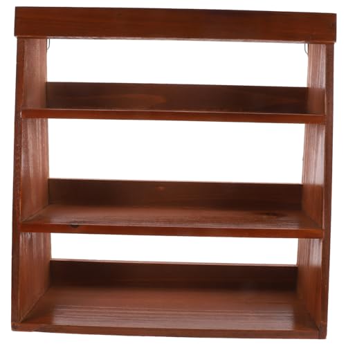 PartyKindom Multifunktionales Holzregal mit Stauraum für Schmuck Figuren und Sammlerstücke Robuster Schreibtisch Organizer für Wohnzimmer Kinderzimmer und Büro von PartyKindom