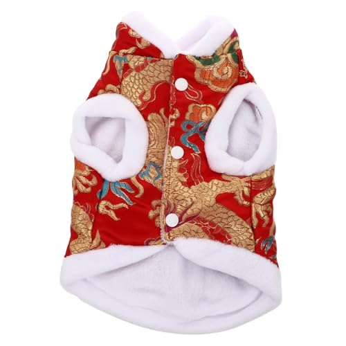 PartyKindom Neujahrsfest Haustierkostüm Dragon Robe Lustige Hundekleidung Atmungsaktiv Material Bequeme Zwei Bein Bekleidung für Kleine Hunde und Katzen PartyKindom Neujahrsfest Haustierkostüm Dragon Robe Lustige Hundekleidung Atmungsaktiv Material Bequeme Zwei Bein Bekleidung für Kleine Hunde und Katzen von PartyKindom