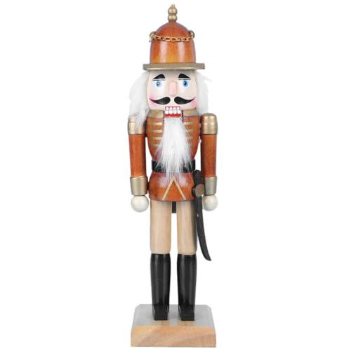 PartyKindom Weihnachtliche Nussknacker Figur Groß, Nussknacker Weihnachten Nussknacker Holz Zierschmuck NussknackerDeko, Traditioneller Hölzerner Nussknacker für Weihnachtlicher Baumschmuck von PartyKindom