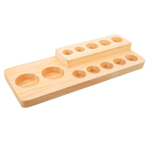 PartyKindom Organizer für Ätherische Öle und Farben Stabiles Leichtes Aufbewahrungsregal mit Separaten Fächern Naturbelassene Kiefernholzoberfläche Sicher und Langlebig von PartyKindom