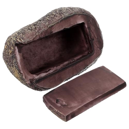PartyKindom Outdoor Schlüsselversteck Steinoptik Wetterfester Resin Schlüsselhalter Kleines Versteck für Garten und Haus Unauffällige Langlebige Aufbewahrungsbox für Ersatzschlüssel von PartyKindom