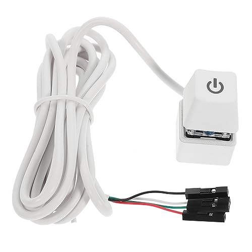 PartyKindom PC Power Button mit Verlängerungskabel für Desktop Computer Kabel Kompakt Einfach zu Bedienen für Büro Zuhause Cafe und Mehr Externer Netzschalter für Bequemen Zufällige Farbe von PartyKindom