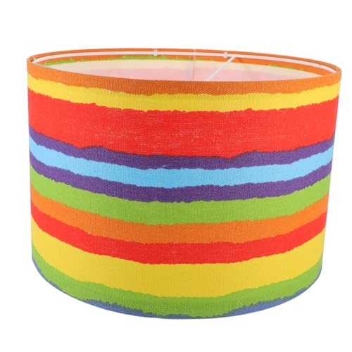 PartyKindom Pendelleuchte mit Modernem Lampenschirm Faltbarer Blendfreier Lampenschirm Regenbogenstreifen für Tisch und Deckenlampen Geeignet für Schlafzimmer Wohnzimmer Büro von PartyKindom