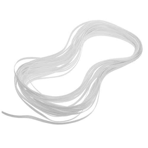 PartyKindom Plastik Rattan Reparaturmaterial für Balkon und Gartenmöbel Handgeflochtenes Langlebiges Ersatzgeflecht für Stühle Sofas Tische Leichtes DIY Material Weißes Kunststoffgeflecht von PartyKindom