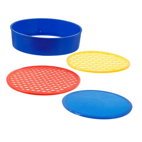 PartyKindom Plastiksieb für Gartenerde mit Austauschbaren Siebnetzen Rundes Bodensieb für Effektives von und Leicht zu Reinigen für Gartenarbeit und Pflanzenschutz von PartyKindom