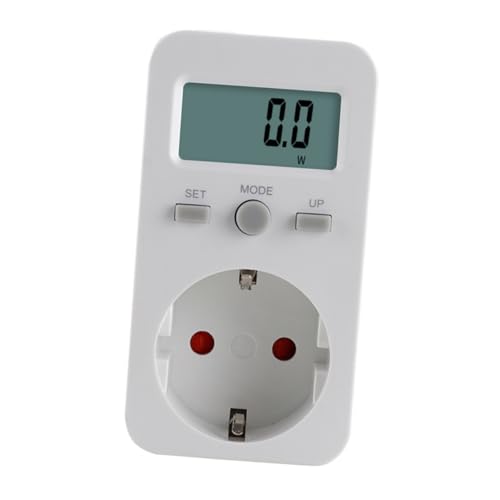 PartyKindom Power Metering Socket mit LCD Display Elektronischer Energieverbrauchsanalyzer Misst Spannung Strom Leistung Einphasig Einfaches Einstecken Geeignet für Haushaltsgeräte und von PartyKindom