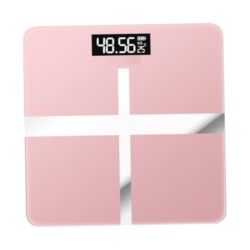 PartyKindom Präzise Digitale Körperwaage USB Wiederaufladbar mit Robustem Gehärtetem Glas Energiesparende Smart Fitness für Genaues Gewichtsmessen zu Hause von PartyKindom
