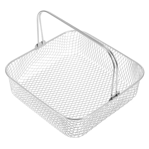 PartyKindom Quadratischer Frittierkorb für Heißluftfritteuse mit Ergonomischem Griff Multifunktional für Braten Toasten und Frittieren Leicht zu Reinigen Transportieren PartyKindom Quadratischer Frittierkorb für Heißluftfritteuse mit Ergonomischem Griff Multifunktional für Braten Toasten und Frittieren Leicht zu Reinigen Transportieren von PartyKindom