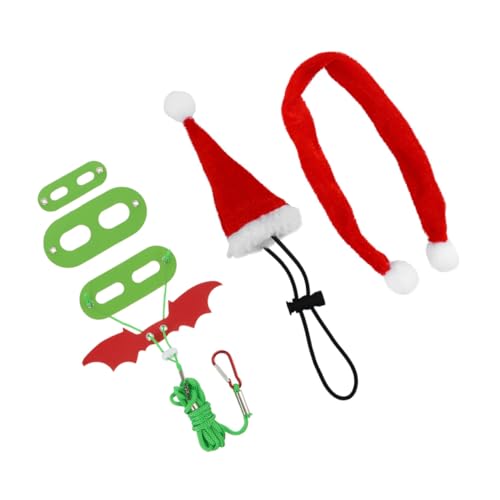 PartyKindom Reptilien Geschirr Teilig mit Leine Verstellbarem Hut und Schal Robustes Lizard Harness für Outdoor Schützendes Modisches Zubehör für Bartagamen und Kleine Echsen von PartyKindom