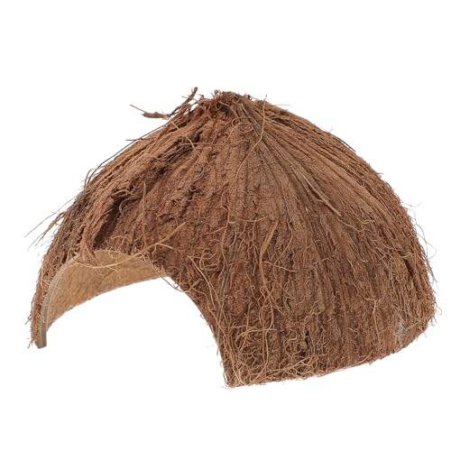 PartyKindom Reptilien Versteck Höhle Kokosnussschale Natürliches Terrarium Versteck mit Dunkler Höhle Geeignet für Echsen Spinnen Hamster und Kleine Tiere PartyKindom Reptilien Versteck Höhle Kokosnussschale Natürliches Terrarium Versteck mit Dunkler Höhle Geeignet für Echsen Spinnen Hamster und Kleine Tiere von PartyKindom