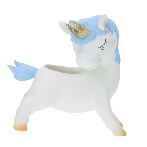 PartyKindom Resin Blumentopf Einhorn Design Mini Pflanzgefäß Sukkulentenhalter Dekorativ für Zuhause Garten Büro Kunstharz Pflanztopf Kreativ und Frühlingshaft von PartyKindom