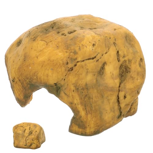 PartyKindom Resin Reptile Hideout mit Robuster Tragkraft Farblich Lebendige Langlebige Terrariumversteck für Schildkröten Bartagamen Geckos Sicheres Rückzugsquartier und Sonnenplatz für von PartyKindom