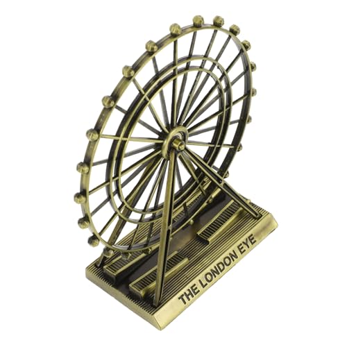 PartyKindom Retro Ferris Wheel Desktop Ornament Vintage Weinregal Dekoration Kunsthandwerk für Halle und Schreibtisch Antikbraun von PartyKindom