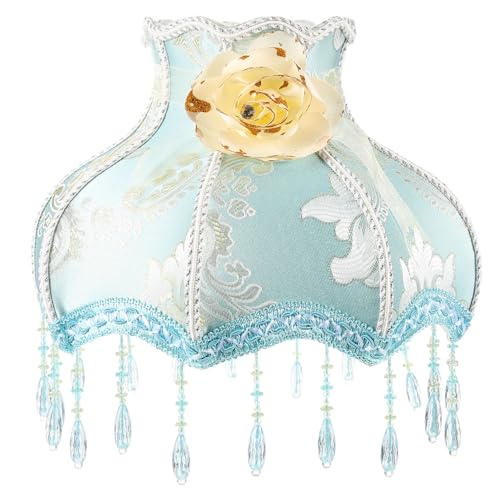PartyKindom Retro Spitzenlampenschirm mit Blauen Perlen Tischlampe Stehlampe Geeignet Eleganter Lampenschirm für Gemütliche Räume Installieren für Schlafzimmer Wohnzimmer Arbeitszimmer PartyKindom Retro Spitzenlampenschirm mit Blauen Perlen Tischlampe Stehlampe Geeignet Eleganter Lampenschirm für Gemütliche Räume Installieren für Schlafzimmer Wohnzimmer Arbeitszimmer von PartyKindom