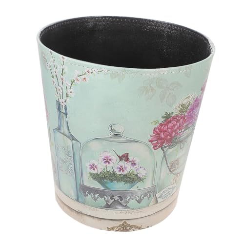 PartyKindom Retro Stil Abfalleimer mit Blumenmuster Praktischer Mülleimer aus Hochwertigem Stylischer Abfallbehälter für Zuhause und Büro Europäischer Design Müllcontainer Leicht zu Reinigen PartyKindom Retro Stil Abfalleimer mit Blumenmuster Praktischer Mülleimer aus Hochwertigem Stylischer Abfallbehälter für Zuhause und Büro Europäischer Design Müllcontainer Leicht zu Reinigen von PartyKindom