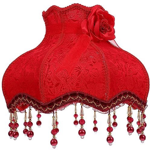 PartyKindom Retro Stofflampenschirm für Schreibtisch und Stehlampe Eleganter Vintage Lampenschirm Farbenfrohes Design für Wohn und Schlafzimmer Einfache Installation Langlebiges von PartyKindom