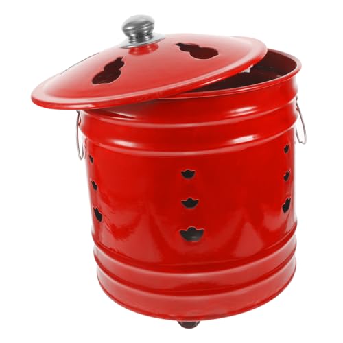 PartyKindom Roter Emaille Brenntopf Robuster Verbrennungseimer für Geldopfer und Gartenabfälle Langlebiges Material für Segnungen und Rituale PartyKindom Roter Emaille Brenntopf Robuster Verbrennungseimer für Geldopfer und Gartenabfälle Langlebiges Material für Segnungen und Rituale von PartyKindom