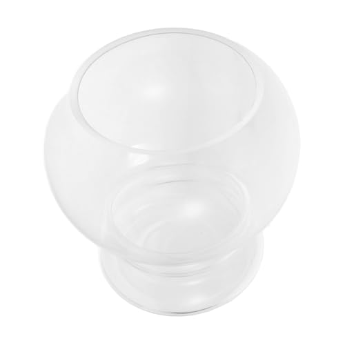 PartyKindom Runde Kleine Glasfischschale Stabiles Aquarium Desktop Aquarium Transparent Glas Goldfischbehälter für Betta Fisch Geeignet Einfache Reinigung Stilvolle Dekoration von PartyKindom