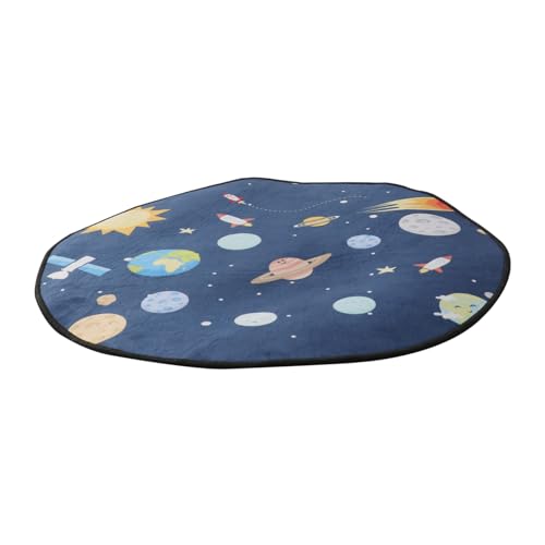 PartyKindom Runder Cartoon Teppich Flauschig Weicher Bodenmatte mit Muster Waschbar Strapazierfähig für Kinderzimmer Schlafzimmer Wohnzimmer PartyKindom Runder Cartoon Teppich Flauschig Weicher Bodenmatte mit Muster Waschbar Strapazierfähig für Kinderzimmer Schlafzimmer Wohnzimmer von PartyKindom