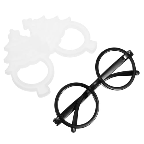 PartyKindom Silikonform Weihnachtsbrillen DIY Sicher Langlebig Kreativ Weihnachtsdeko Basteln für Anfänger Familienaktivität Geschenkidee Epoxidharz Gießform von PartyKindom