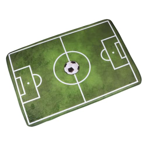 PartyKindom Skid Resistenter Flanell Teppich Mini Fußballfeld Design Weicher Schlafzimmer Bodenmatte Wohnzimmer rutschfeste Matte für Kinderzimmer PartyKindom Skid Resistenter Flanell Teppich Mini Fußballfeld Design Weicher Schlafzimmer Bodenmatte Wohnzimmer rutschfeste Matte für Kinderzimmer von PartyKindom