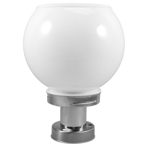PartyKindom Solar Post Lampe Ball Solarsäulenleuchte Solarlaternenleuchten Für Den Außenbereich Solarporchlicht Wand Sonnenlicht Im Freien Solarleuchten Im Freien Säulenlicht Weg Solar- Weiß von PartyKindom