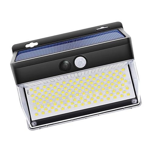 PartyKindom Solarbetriebene Außen wandleuchte mit Leds Bewegungssensor Energieeffizient für Terrasse Garten Einfahrt Einfache Montage ohne Verkabelung von PartyKindom