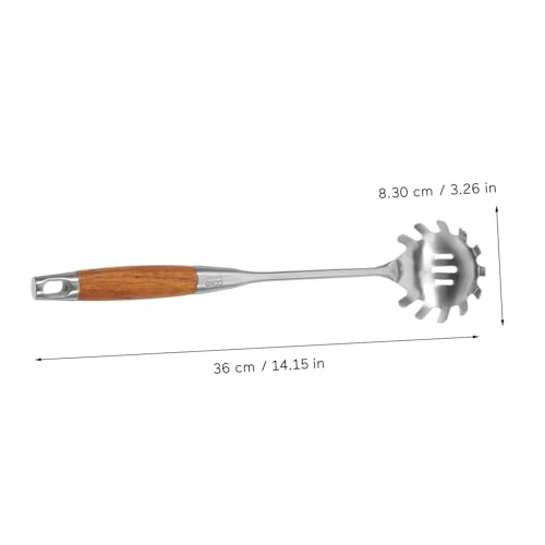 PartyKindom Spaghetti Server Löffel mit Siebfunktion Rostfrei Stabile Nudelzange mit Gelochtem Design Einfach zu Reinigen für Pasta Servieren und Abtropfen im Haushalt von PartyKindom