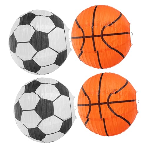 PartyKindom Sportliche Party Deko Papierlampions Basketball und Fußball Laternen Hängende Papierlaterne für Indoor Outdoor Geburtstag Kindergarten von PartyKindom