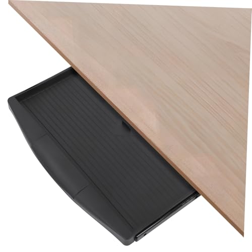 PartyKindom Ständer für Computertastaturen Platte Stand rotierend unter Tischschublade Tastaturrutsche Schreibtisch Tastaturablage Computertischschreiber -Tablett Aluminiumlegierung Schwarz von PartyKindom