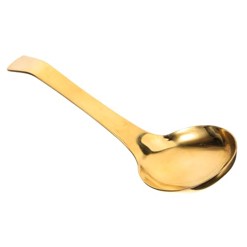 PartyKindom Suppenkelle aus Hochwertigem Messing Hitzebeständig Großer Schöpflöffel mit Langem Griff Ergonomisch für Haushalt Restaurant und Catering Praktische Aufhängung von PartyKindom