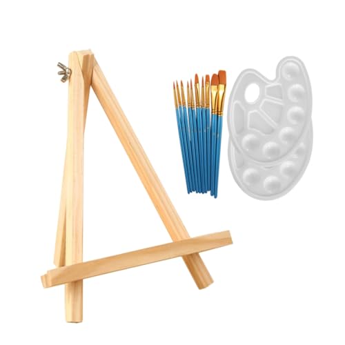 PartyKindom Teiliges Malset mit Dreieckiger Tischstaffelei aus Massivem Holz mit Pinsel und Palette Vielseitiger Staffelei ständer für Foto Bild und Kunstdisplay für Anfänger und Studenten PartyKindom Teiliges Malset mit Dreieckiger Tischstaffelei aus Massivem Holz mit Pinsel und Palette Vielseitiger Staffelei ständer für Foto Bild und Kunstdisplay für Anfänger und Studenten von PartyKindom