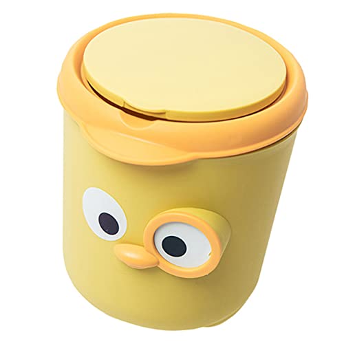PartyKindom Tischmülleimer mit Deckel Mini Abfallkorb für Schreibtisch Cartoon Design Dekorativer Abfallbehälter für Büro Zuhause Klassenzimmer und und Langlebig für Täglichen Gebrauch von PartyKindom