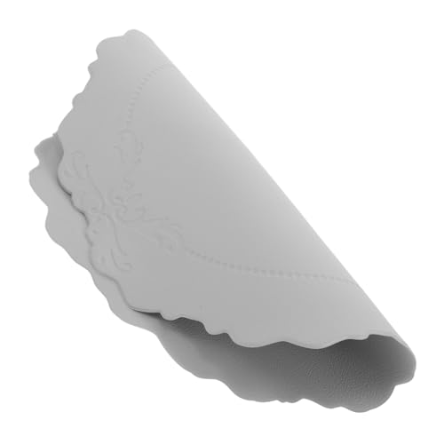 PartyKindom Tischset tischmatte esszimmer Abwaschbares Platzdeckchen Leicht zu reinigendes Platzset Hitzeisolierendes Platzset Placemats Einfache saubere Taschen Light Grey von PartyKindom