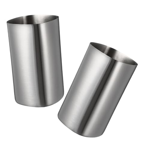 PartyKindom Trinkbecher Aus Edelstahlglas Bruchsicherer Pint-becher Aus Metall Runder Zahnbürstenhalter Zahnbürste Für Badezimmer von PartyKindom