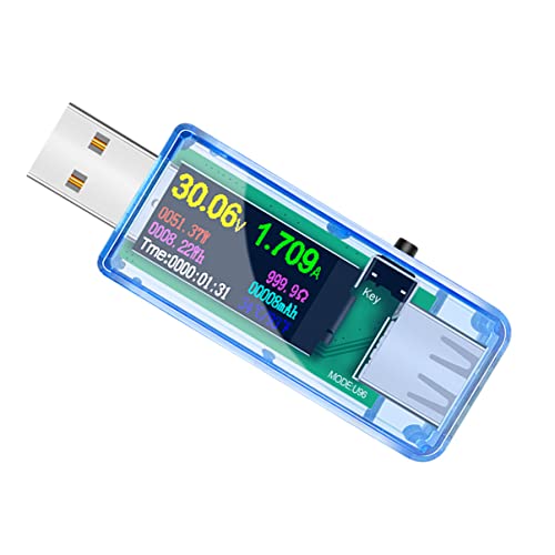 PartyKindom USB Tester Hochauflösender Spannungs und Strommesser mit LCD Anzeige Tragbarer USB Leistungsprüfer zur Überwachung von Spannung Strom Kapazität PartyKindom USB Tester Hochauflösender Spannungs und Strommesser mit LCD Anzeige Tragbarer USB Leistungsprüfer zur Überwachung von Spannung Strom Kapazität von PartyKindom
