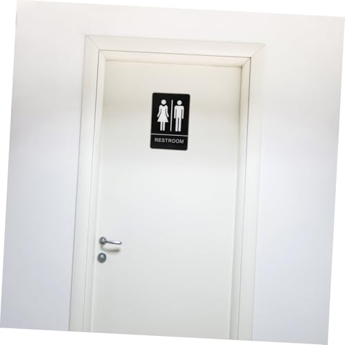 PartyKindom Unisex Wc Schild mit Brailleschrift PVC Toiletten Hinweisschild für Geschlechter Praktisch Leicht zu Reinigen Klare Identifikation Schlichtes Design für Büro und Öffentliche Räume von PartyKindom