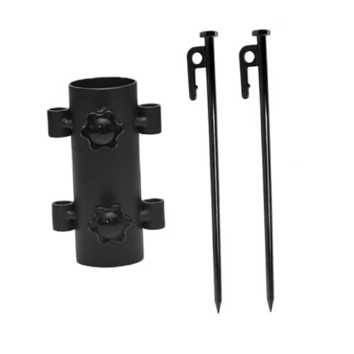 PartyKindom Verstellbarer Robuster Schirmständer für Outdoor zelte und Markisen Multifunktionaler Tragbarer Metallhalter mit Erdspießen Stabiler Halter für Camping Wandern und Erholung von PartyKindom