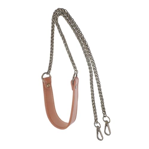 PartyKindom Verstellbarer Schultergurt Tasche Leder Ersatzriemen mit Kettendetail für Handtasche DIY Accessoire Modischer Umhängegurt in Schwarz und Braun von PartyKindom